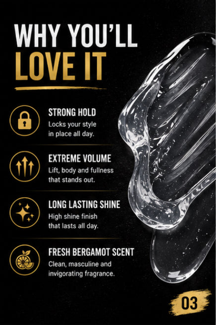 43 Strong Hold Hair Gel - Bergamot Scent