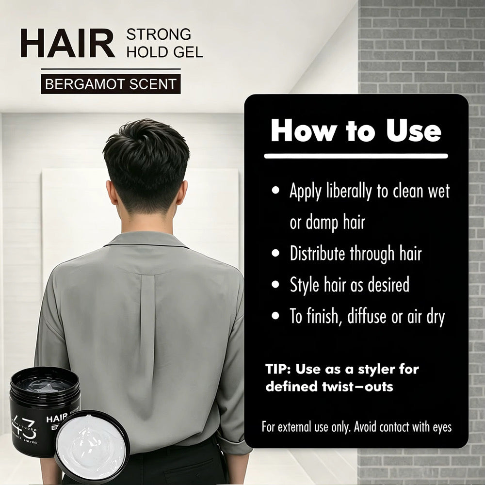 43 Strong Hold Hair Gel - Bergamot Scent