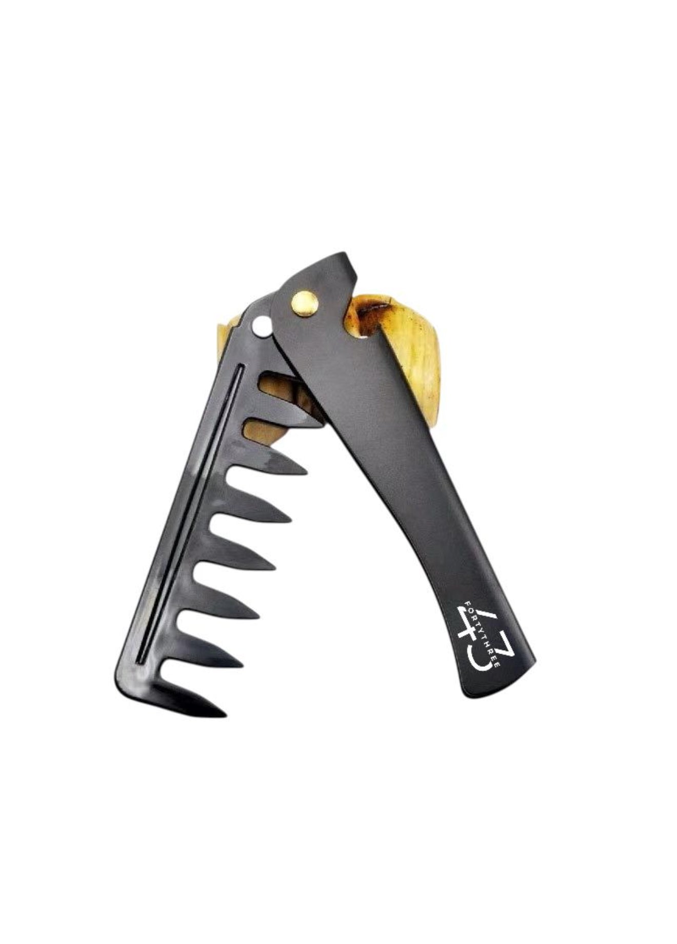 43 Flick Comb With Pouch (Black)